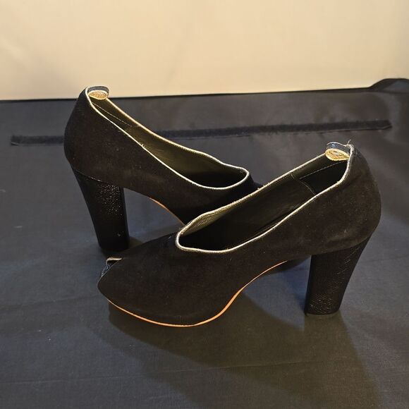 BON.BONITE PEEP TOE BLOCK HEEL WOMEN'S BOOTIE - Picture 4 of 15